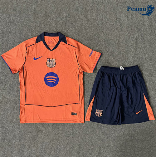 Camisola Futebol Barcelona Crianças Equipamento Naranja 2025-2026