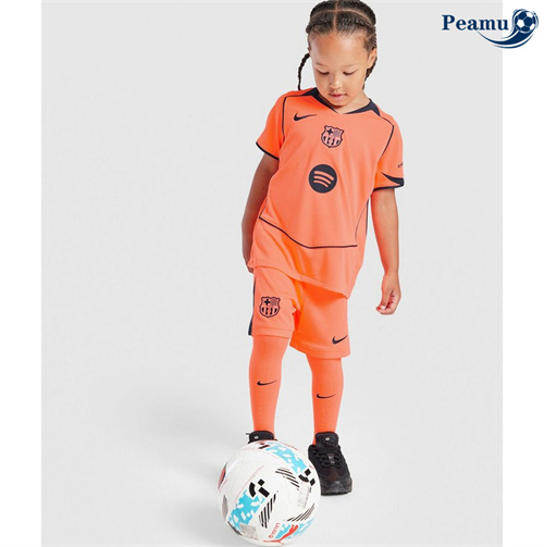 Camisola Futebol Barcelona Crianças Equipamento Terceiro Naranja 2025-2026