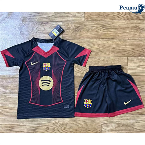 Camisola Futebol Barcelona Crianças Equipamento preto 2025-2026
