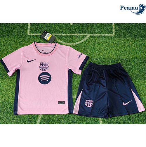 Camisola Futebol Barcelona Crianças Equipamento deep Rosa 2025-2026