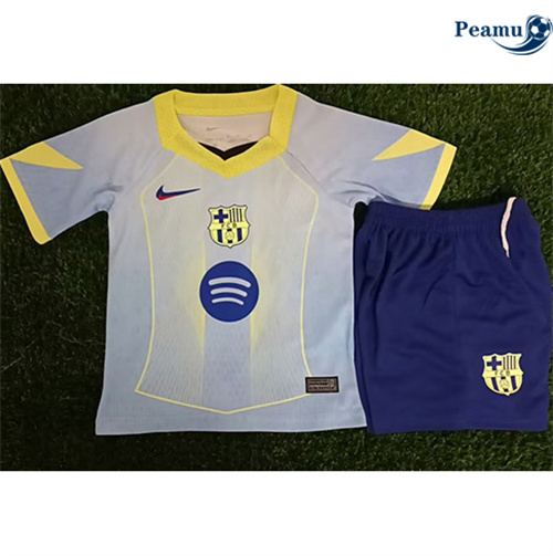 Camisola Futebol Barcelona Crianças Equipamento Azul 2025-2026