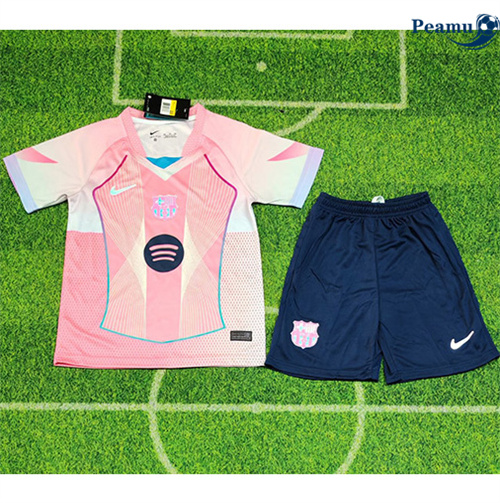 Camisola Futebol Barcelona Crianças Equipamento Especial Rosa 2025-2026