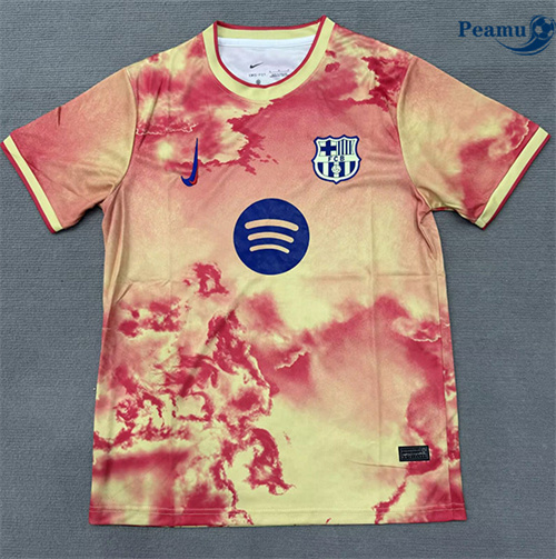 Camisola Futebol Barcelona Equipamento Laranja/rojo 2025-2026