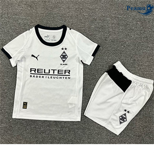 Camisola Futebol Borussia Monchengladbach Crianças Principal Equipamento 2025-2026