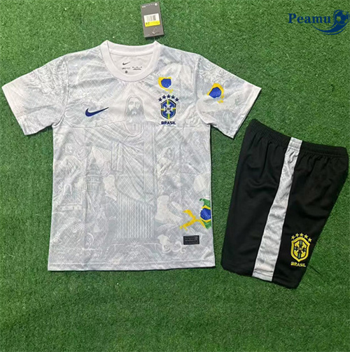 Camisola Futebol Brasil Crianças Equipamento Especial Gris 2025-2026