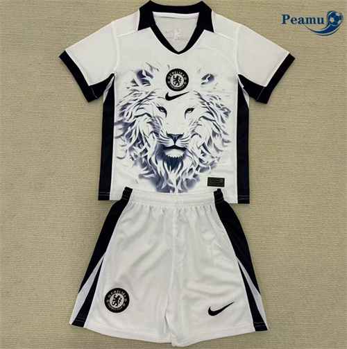 Camisola Futebol Chelsea Crianças Equipamento Blanco 2025-2026