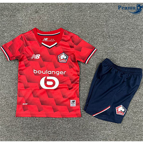 Camisola Futebol Lille OSC Crianças Principal Equipamento 2025-2026