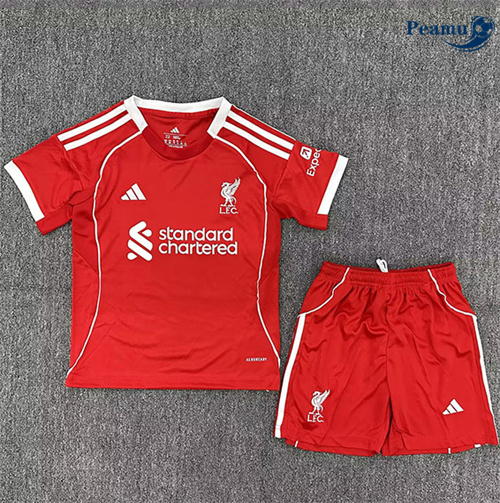 Camisola Futebol Liverpool Crianças Principal Equipamento 2025-2026