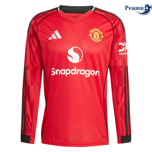 Camisola Futebol Manchester United Principal Equipamento Manga comprida 2025-2026