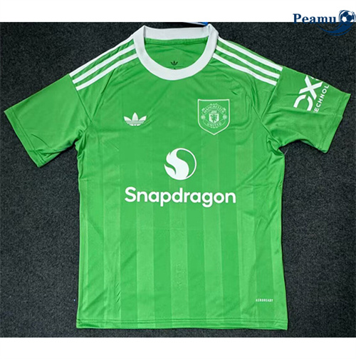 Camisola Futebol Manchester United Equipamento Goleiro Verde 2025-2026
