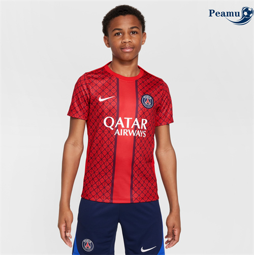 Camisola Futebol PSG Crianças Equipamento Pré-jogo rojo 2025-2026