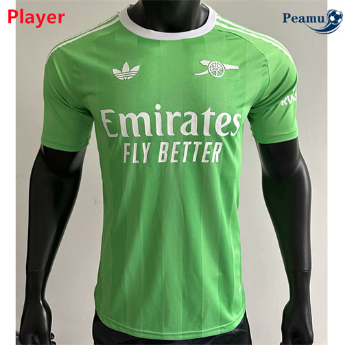 Camisola Futebol Arsenal Player Equipamento Goleiro Verde 2025-2026