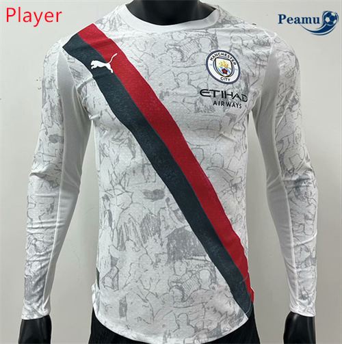 Camisola Futebol Manchester City Player Alternativa Equipamento Manga comprida 2025-2026
