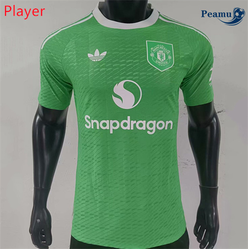 Camisola Futebol Manchester United Player Equipamento Goleiro Verde 2025-2026