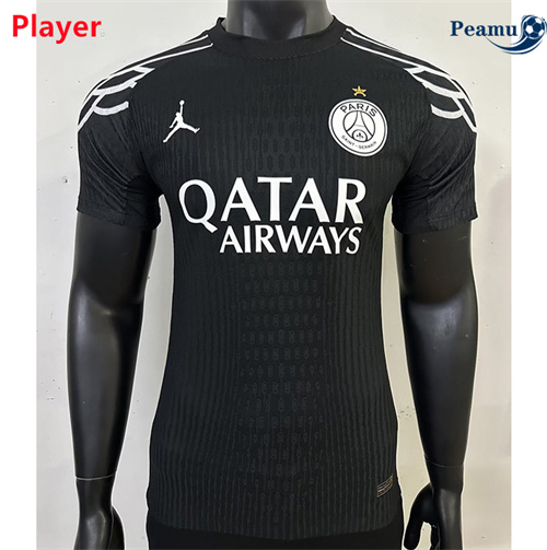 Camisola Futebol PSG Player Equipamento championship preto 2025-2026