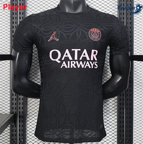 Camisola Futebol PSG Player Equipamento Jordan preto 2025-2026