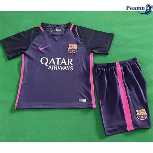 Camisola Futebol Retrô Barcelona Crianças Alternativa Equipamento 2016-17