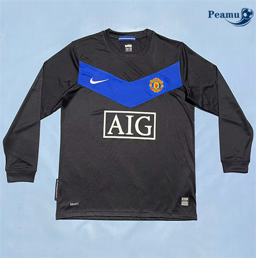 Camisola Futebol Retrô Manchester United Alternativa Equipamento Manga comprida 2009-10