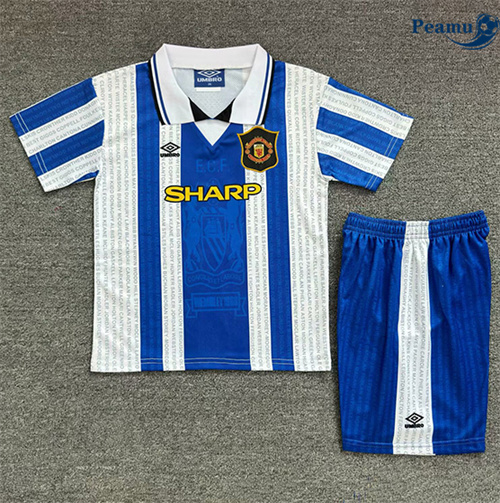Camisola Futebol Retrô Manchester United Crianças Terceiro Equipamento 1992-96