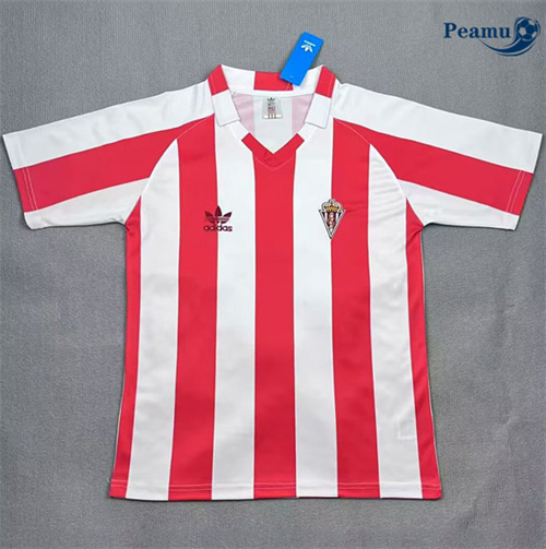 Camisola Futebol Retrô Sporting Gijon Principal Equipamento 1986-88