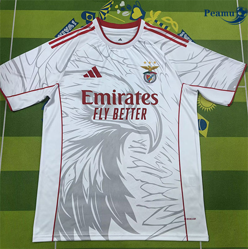 Camisola Futebol S.L Benfica Equipamento Blanco 2025-2026