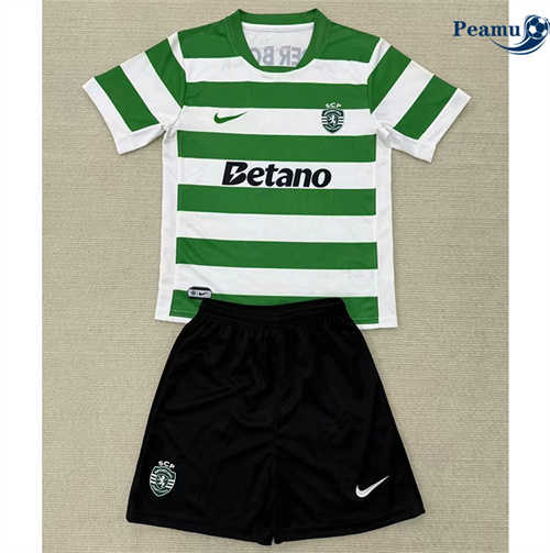 Camisola Futebol Sporting CP Crianças Principal Equipamento 2025-2026
