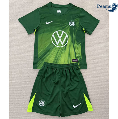 Camisola Futebol VfL Wolfsburg Crianças Principal Equipamento 2025-2026