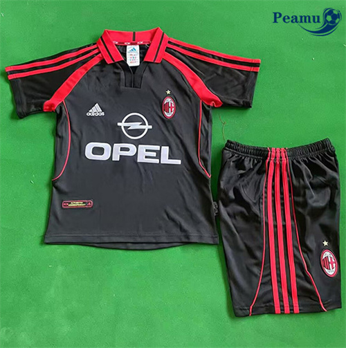 Camisola Retrô Futebol AC Milan Crianças Terceiro Equipamento 2000-01