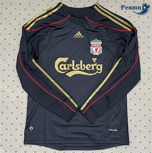 Camisola Retrô Futebol Liverpool Alternativa Equipamento Mangas compridas 2009-10
