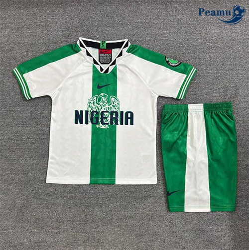 Camisola Retrô Futebol Nigeria Crianças Alternativa Equipamento 1996