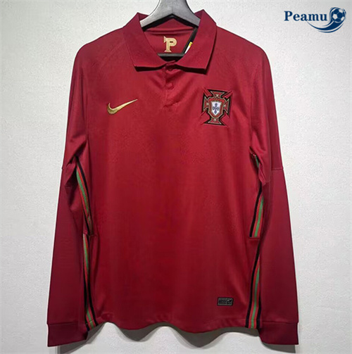 Camisola Retrô Futebol Portugal Principal Equipamento Mangas compridas 2020