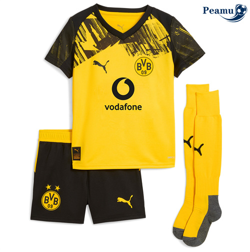 Camisola Futebol Borussia Dortmund Crianças Principal Equipamento 2025-2026
