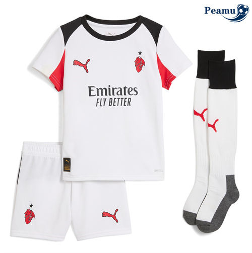 Camisola Futebol AC Milan Crianças Alternativa Equipamento 2025-2026