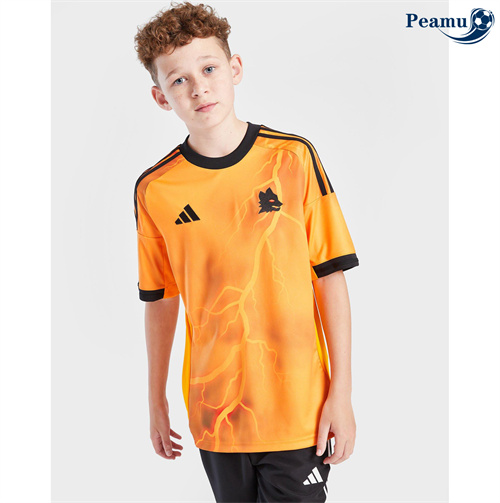 Camisola Futebol AS Roma Crianças Alternativa Equipamento 2025-2026