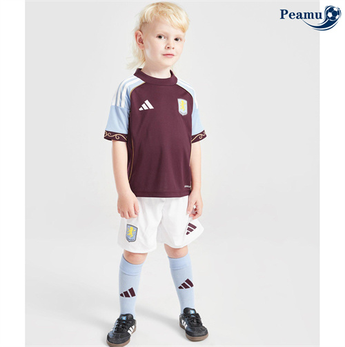 Camisola Futebol Aston Villa Crianças Principal Equipamento 2025-2026