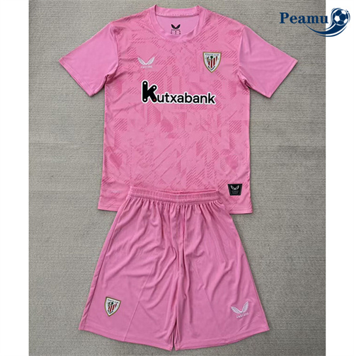 Camisola Futebol Athletic Bilbao Crianças Equipamento Goleiro Rosa 2025-2026