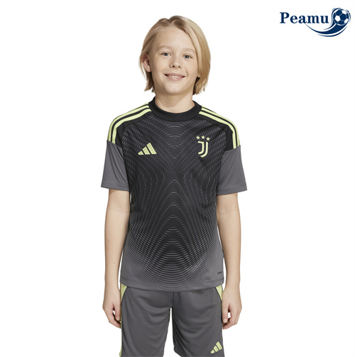 Camisola Futebol Juventus Crianças Equipamento Goleiro Negro 2025-2026