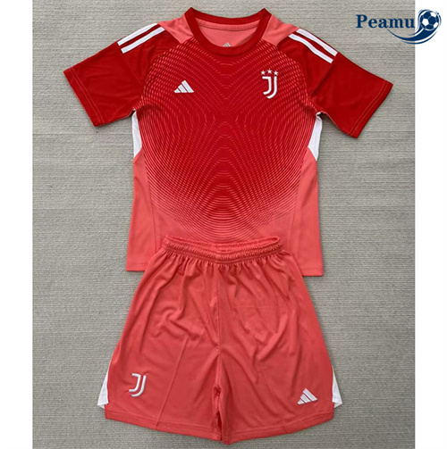 Camisola Futebol Juventus Crianças Equipamento Goleiro Laranja/Vermelho 2025-2026