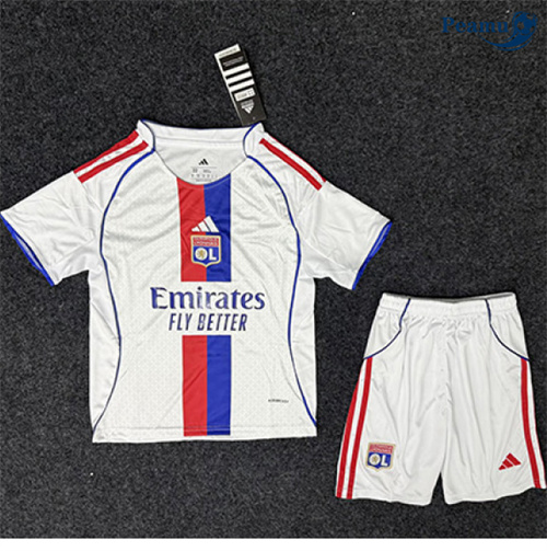 Camisola Futebol Lyon Crianças Principal Equipamento 2025-2026