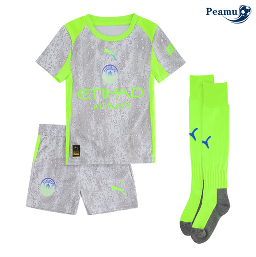 Camisola Futebol Manchester City Crianças Terceiro Equipamento 2025-2026