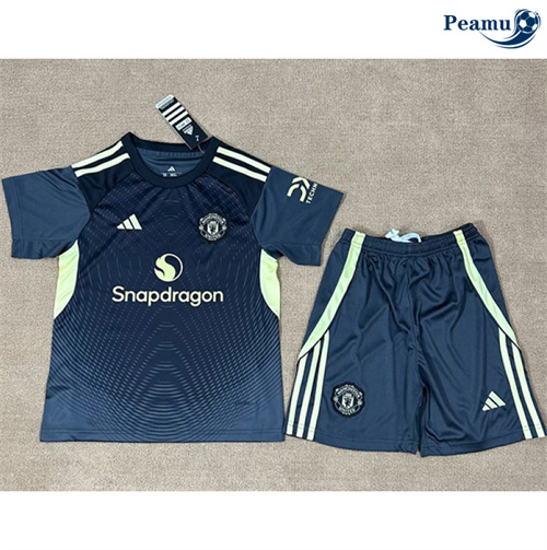 Camisola Futebol Manchester United Equipamento Goleiro Azul 2025-2026