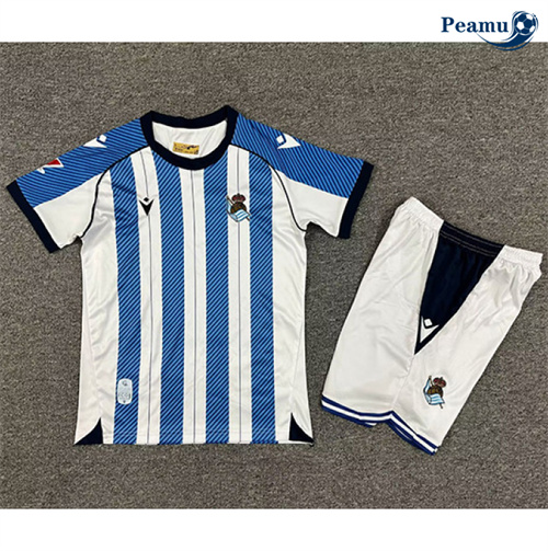 Camisola Futebol Real Sociedad Crianças Principal Equipamento 2025-2026