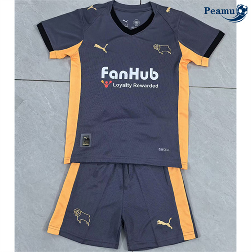 Camisola Futebol Derby County Crianças Alternativa Equipamento 2025-2026