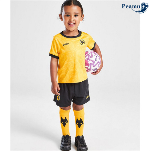 Camisola Futebol Wolverhampton Crianças Principal Equipamento 2025-2026