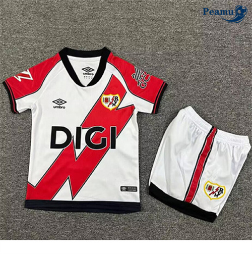Camisola Futebol Rayo Vallecano Crianças Principal Equipamento 2025-2026