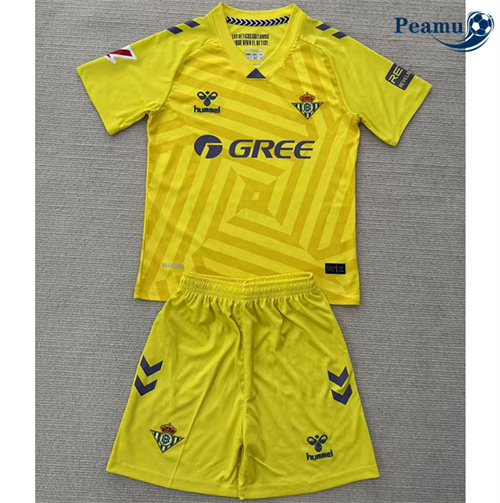Camisola Futebol Real Betis Crianças Equipamento Goleiro Amarillo 2025-2026