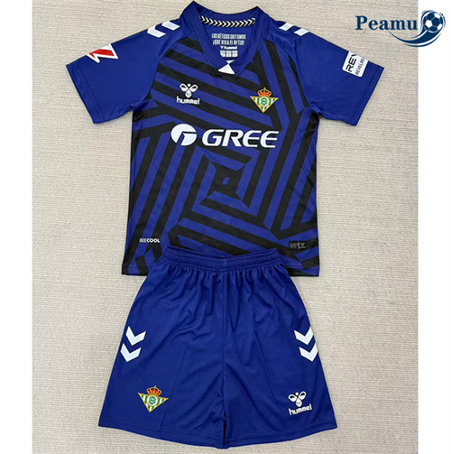 Camisola Futebol Real Betis Crianças Equipamento Goleiro Azul 2025-2026