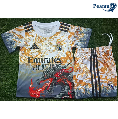 Camisola Futebol Real Madrid Crianças Equipamento Negro Dragons 2025-2026