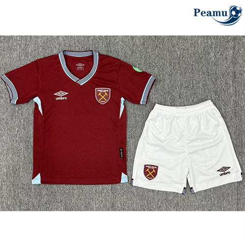 Camisola Futebol West Ham United Crianças Principal Equipamento 2025-2026