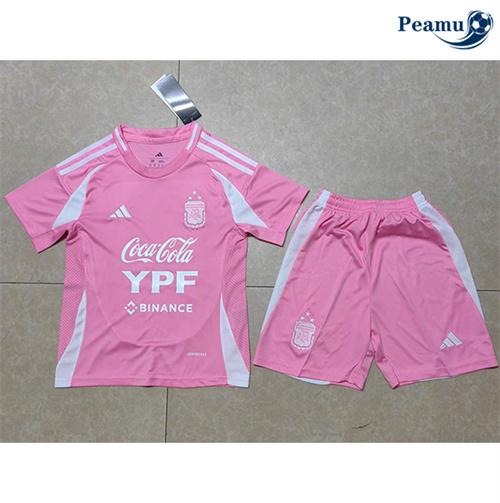 Camisola Futebol Argentina Crianças Equipamento Rosa 2025-2026